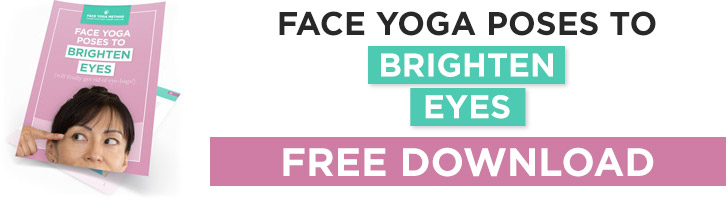 Face Yoga poses to brighten your eyes - banner