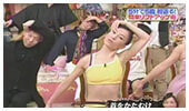 Fumiko Takatsu doing facial exercises