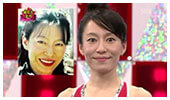 Fumiko Takatsu in a tv show. Her before photo showed on the screen too.