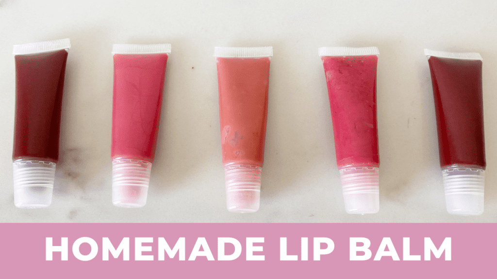 Lip balms in different colors.